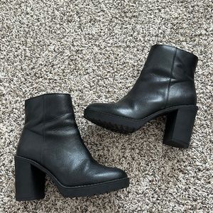 H&M black fur booties